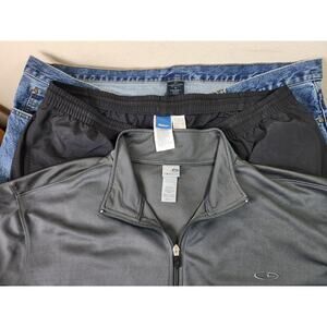 Men Faded Glory Jeans Shorts Size 46 Reebok XXL Champion Jacket Zipper 2XL Lot 3